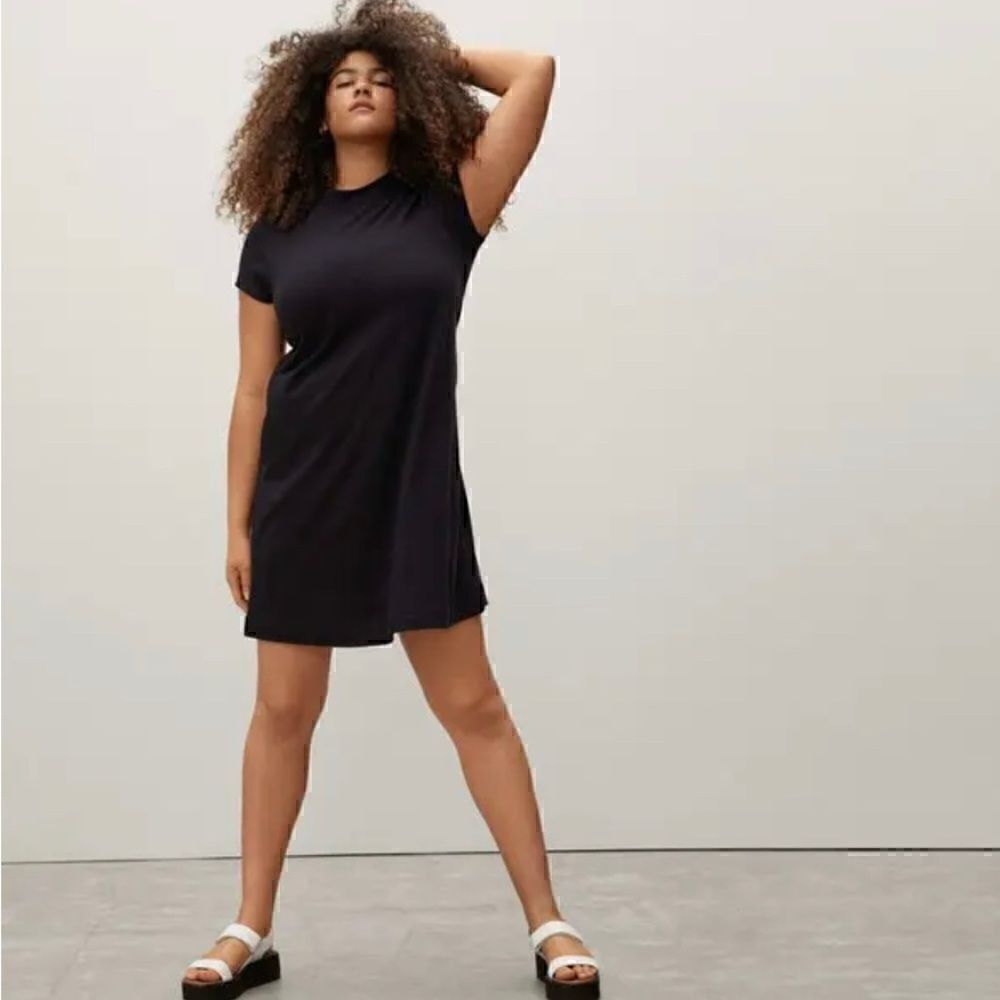 NWOT Everlane The Weekend Swing Dress in Black Size S